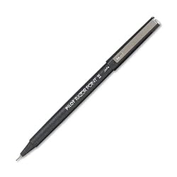 Pilot Razor Point II Marker Pens, Super Fine Point, Black Barrel, Black Ink, 12-Count, 11009