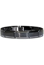 Men's Tungsten Black Ionic Plated Bracelet - Wide