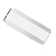 Striped Money Clip in 14 Karat White Gold