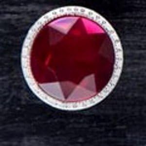 Carol Beach, Faceted Faux Gemstone Knob, 1 1/2" Dia., Fuschia