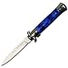 Premium Milano Collection Stiletto Style Action Knife TF-575blb (Blue/Black Blade)