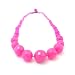 Faceted Round Bead Graduate Necklace in Purple Jade