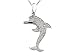 0.47 cts Dolphin Diamond Pendant - 14kt White or Yellow Gold FREE GIFT BAG!
