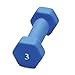 Cap Barbell Neoprene Dumbbell (Light Blue, 3-Pound )