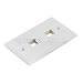 2 Hole for keystone Jack Wall Plate, White