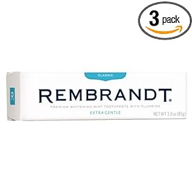 Rembrandt Premium Whitening Mint Toothpaste with Fluoride, Extra Gentle (For Canker Sore... by
