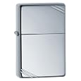 Zippo Vintage with Slashes High Polish Chrome Pocket Lighter