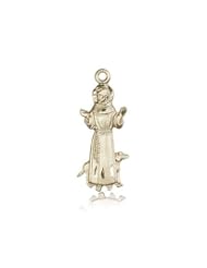 14K Gold St. Francis Medal
