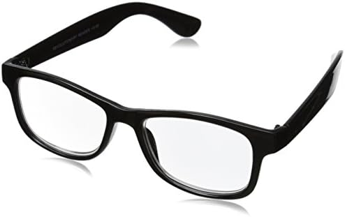 Revolutionary Readers, 3 Levels of Vision. +1.50 Wayfarer Black Plastic Reading Glasses