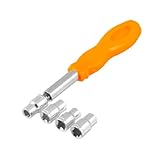 uxcell ドライバービット　メタル製ビット　六角ソケット　プラスチック製ハンドル　オレンジ