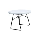 Outdoor Living : Folding Camping Table - Round - 4ft White