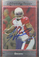 Edgerrin James, Arizona Cardinals, 2007 Bowman Chrome Autographed Card