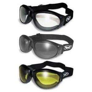 3 Red Baron Motorcycle Eliminator Padded Goggles Airsoft Googles Clear Smoke Yellow Day and Night riding comfort You Should Have Googles For Any Weather Condition