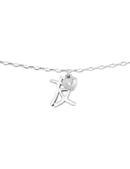 Chuvora .925 Sterling Silver Friendship Chinese Symbol Charm Bracelet 7 with 2 extension chain, Gift for a Friend, Best friend