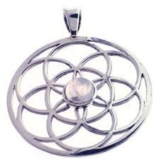 Flower of Life Pendant with Moonstone by Moonstone Birthstones