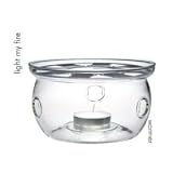 Teaposy Glassware Light my Fire Warmer 5" Diameter for Teapots