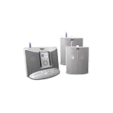 EOS 100T2R Wireless Audio System with Universal iPod Docking Base and Remote Speaker in White