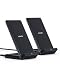 Anker Wireless Charger, 2 Pack PowerWave Stand, Qi-Certified, 7.5W for iPhone 11, 11 Pro, 11 Pro Max, Xs Max, XR, XS, X, 8, 8Plus, 10W for Galaxy S20 S10 S9 S8, Note 10 Note 9 Note 8 (No AC Adapter)