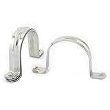 uxcell ホースバンド　サドルクランプ　クリップ　チューブ/パイプ用　U型　60mm直径　ステンレススチール　5個入り