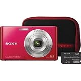 Sony Cyber-shot DSC-W330 - Digital camera - compact - 14.1 Mpix - optical zoom: 4 x - supported memory: MS Duo, SD, MS PRO Duo, MS PRO Duo Mark2, SDHC, MS PRO-HG Duo - red