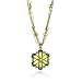 1928 Jewelry Bright Brass Green Floral Organza Necklace
