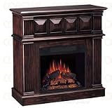Cappuccino Electric Fireplace Mantel with Wireless Remote