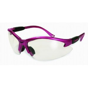 Cougar Safety Glasses, Hot Pink Frame, Clear Lens