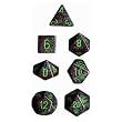 Polyhedral 7-Die Speckled Dice Set - Earth