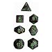 Polyhedral 7-Die Speckled Dice Set - Earth
