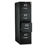 Black HON 310 Series 4 Drawer Letter Vertical Metal Filing File Cabinet