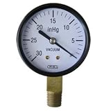 Interstate Pneumatics G2024-030V 2 -1/2 Inch 300 PSI - 1/4 Inch NPT HG Vacuum Pressure Gauge