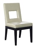 6 Eggshell Nicole Leather Parsons Dining Room Chairs