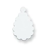 14K White Gold Teardrop Stamping Disc 14K White Gold Teardrop Stamping Disc