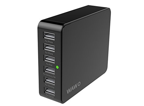 Wawo ich-03 33w 6 ports usb charger (black)