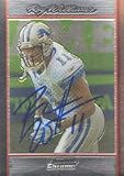 Roy Williams, Detroit Lions, 2007 Bowman Chrome Autographed Card