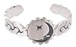 Celtic Night Sleeping Moon Man Pewter Bracelet