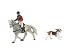 Exclusive to Amazon.co.uk. Le Toy Van - Papo Riding Set 1 Male Rider with Horse (Andalusian with Saddle / Rider / Farm Dog)