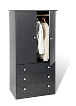 Prepac JBD-3060 Juvenile Wardrobe (Black)
