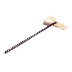 Mollenhauer 6156 Kunststoff-Wischerstab mit kleinem Ledertuch - L�nge ca. 23 cm - f�r Sopranblockfl�ten