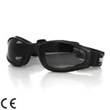 Bobster Eyewear CROSSFIRE FOLDING GOG,BLK/SMK Goggles Crossfire BLK SMOKE LENS - BCR001