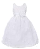 New Ribbon Embroidered Organza Flower Girl Dress ~ 2 to 12 Girls ~ First Holy Communion