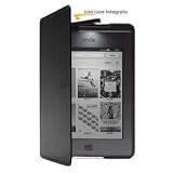 Custodia Amazon in pelle con luce per Kindle Touch, colore: Nero (adatta solo per Kindle Touch)