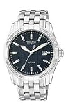 Citizen Diamond Eco-Drive Black Dial Men's Watch #BM681059L