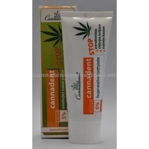 Cannadent Natural Toothpaste with Hemp oil for Oral hygiene / prevents tooth sensitivity, gums bleeding and minor sores or cracks in the mouth 75g/2,6oz