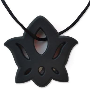 Lotus Teething Necklace by Zen Rocks - a Stylish New Twist to Teething - Onyx by Zen Rocks