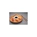 TruBamoo Yin Circular Sushi Board with White Plate 5"x5"