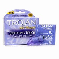 Trojan Her Pleasure Vibrating Touch Fingertip Massager 1 ea