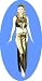 

Sexy Gold Lame' Cleopatra Costume Splashy Gold Egyptian Gown