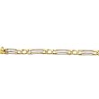 14K Two-Tone Gold Man's Links Bracelet - 8.25 inches