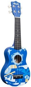 Amahi DDUK2 Tropical Series Soprano Uke, Blue Bird w/Carrying Bag